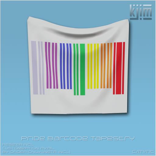 KJIm Pride Barcode Tapestry Ad